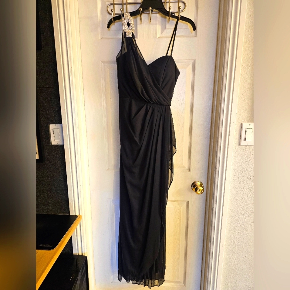 XSCAPE Navy Dress by Joanna Chen Size 8